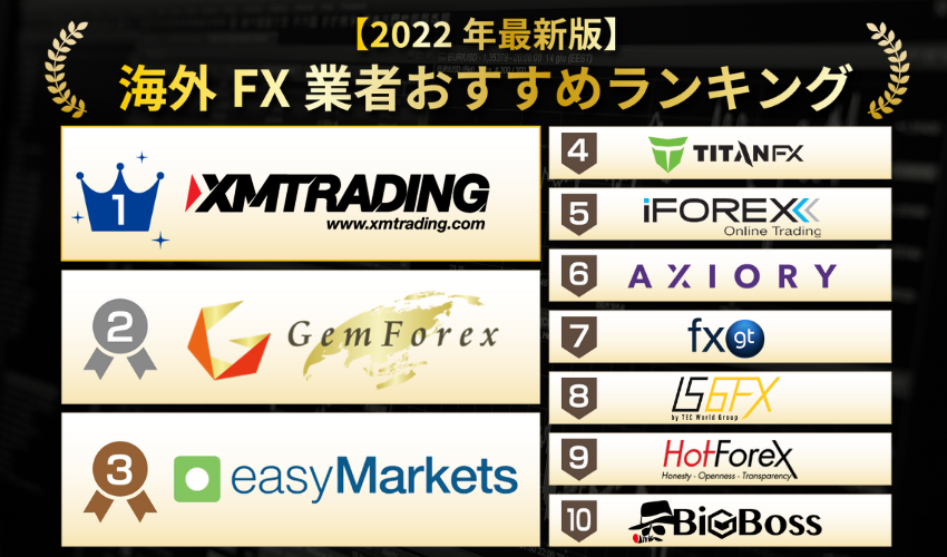 海外FXおすすめランキングTOP10｜全19FX会社の評判や特徴を徹底比較！